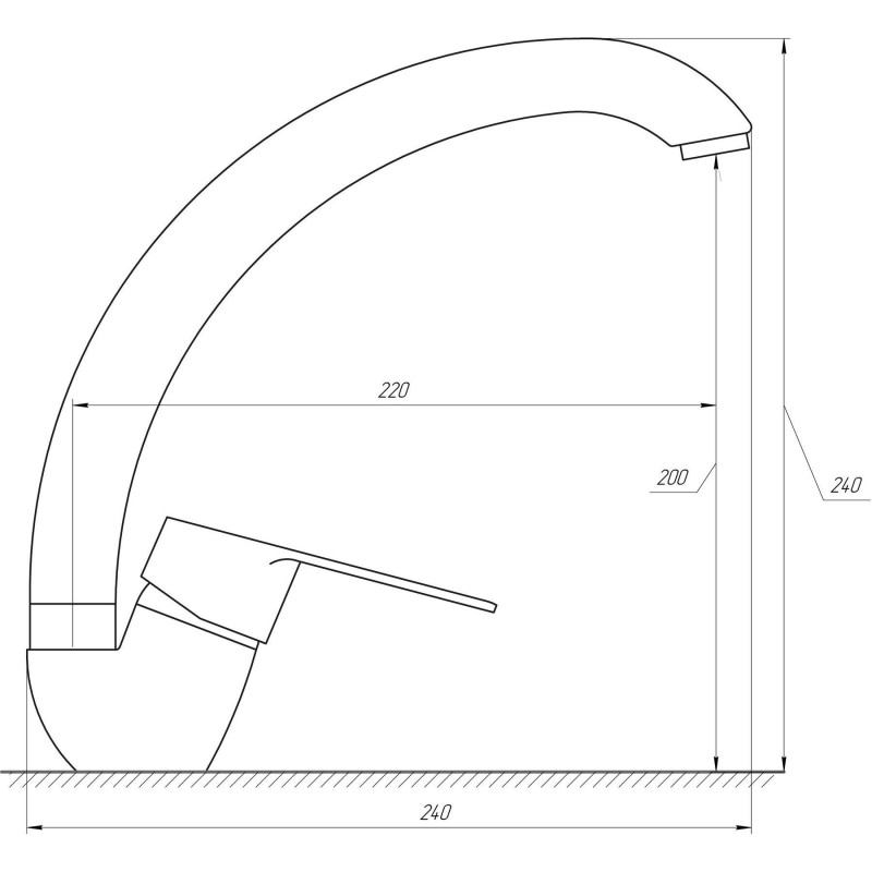 Смеситель для кухни DOMINO BLITZ DBC-203S-WH 