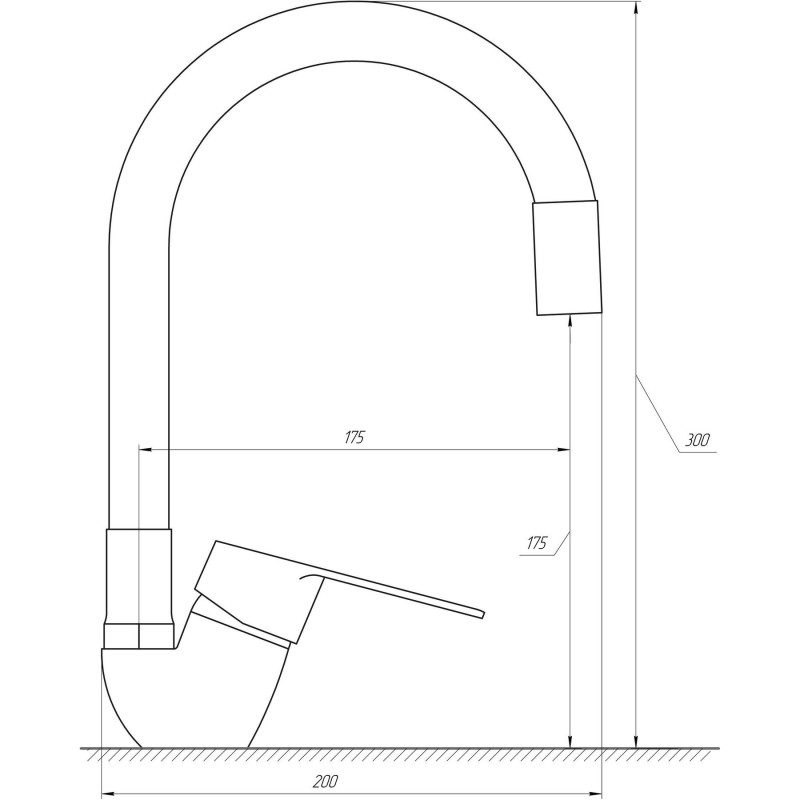 Смеситель для кухни DOMINO BLITZ DBC-203SLR-Black 