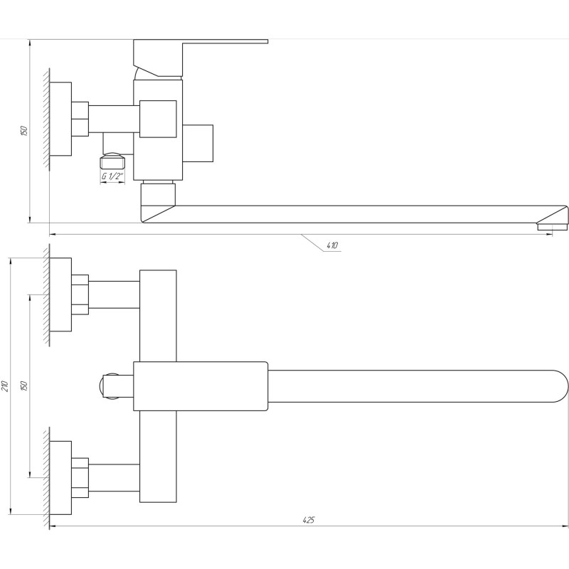 Змішувач для ванни Globus Lux SICILIA SBQ-208L 