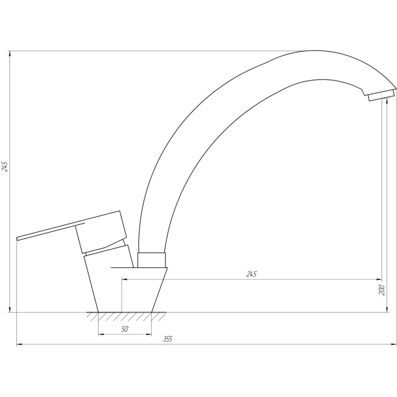 Змішувач для кухні Globus Lux MAIN SM-203S 