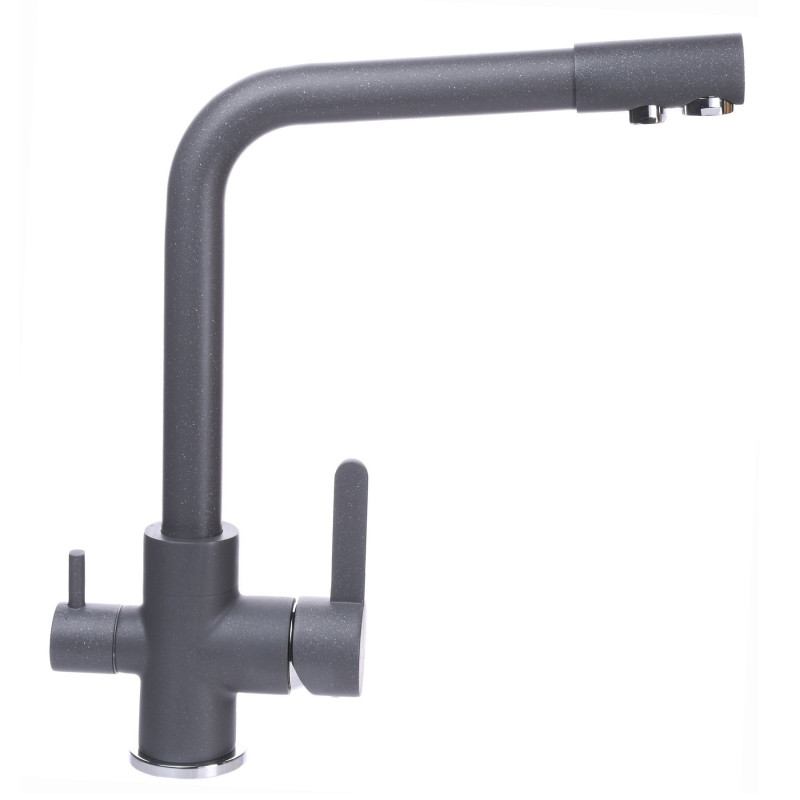 Смеситель для кухни Globus Lux LAZER GLLR-0444-3-TITANIUM под осмос