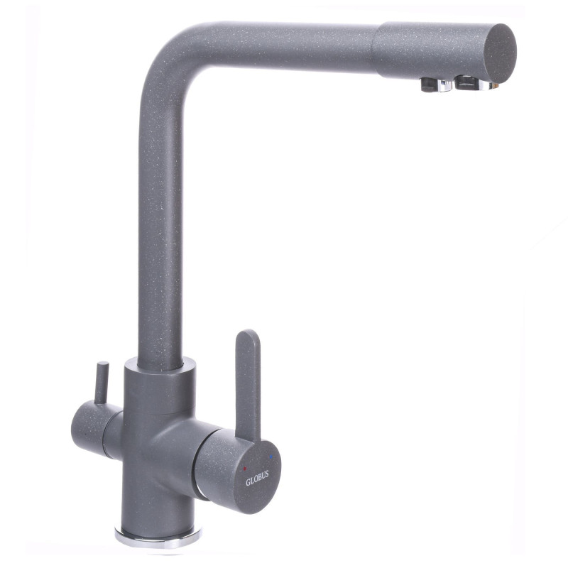 Смеситель для кухни Globus Lux LAZER GLLR-0444-3-TITANIUM под осмос