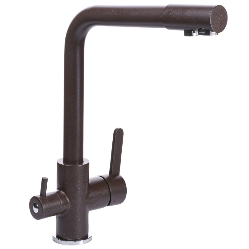 Змішувач для кухні Globus Lux LAZER GLLR-0444-6-MARONE під осмос