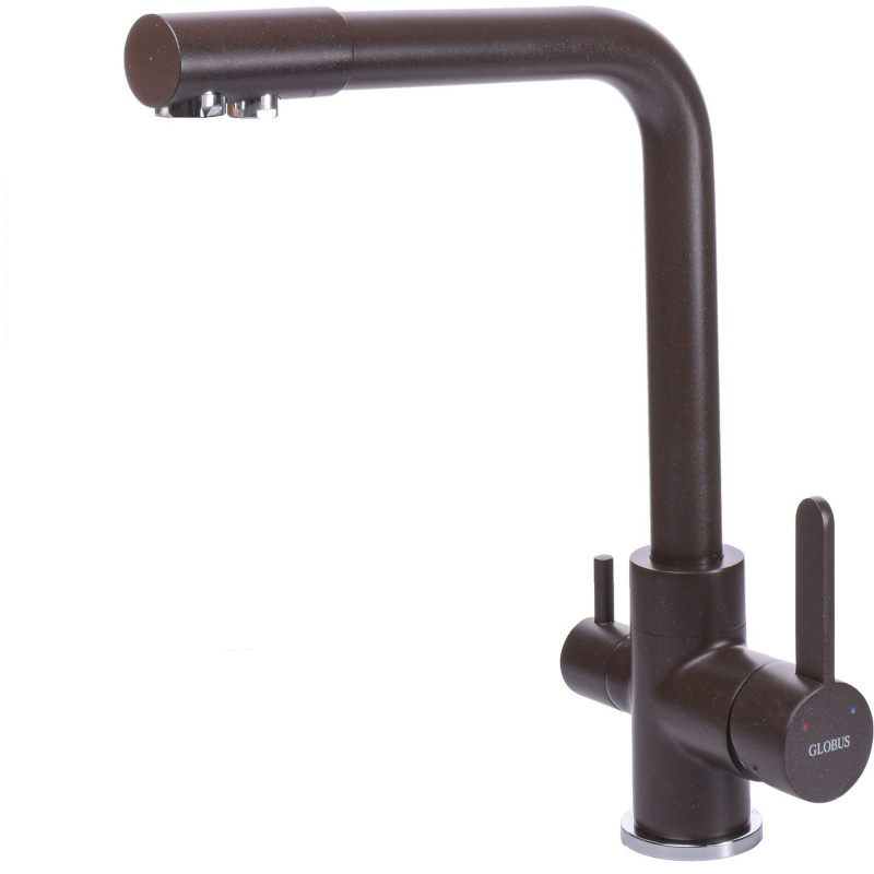 Змішувач для кухні Globus Lux LAZER GLLR-0444-6-MARONE під осмос