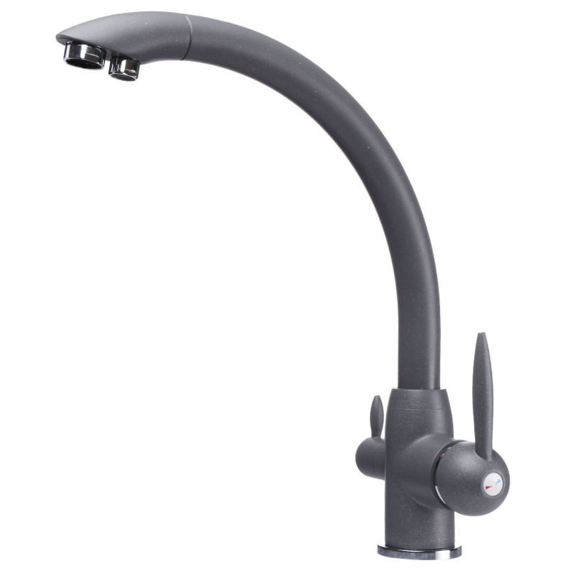 Змішувач для кухні Globus Lux LAZER GLLR-0777-3-TITANIUM під осмос 