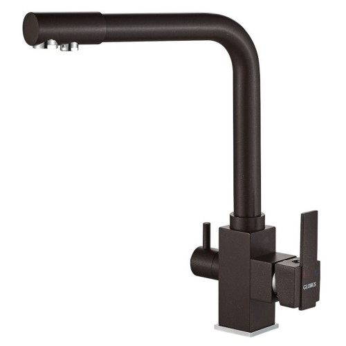 Смеситель для кухни Globus Lux LAZER GLLR-0100-6-MARONE под осмос
