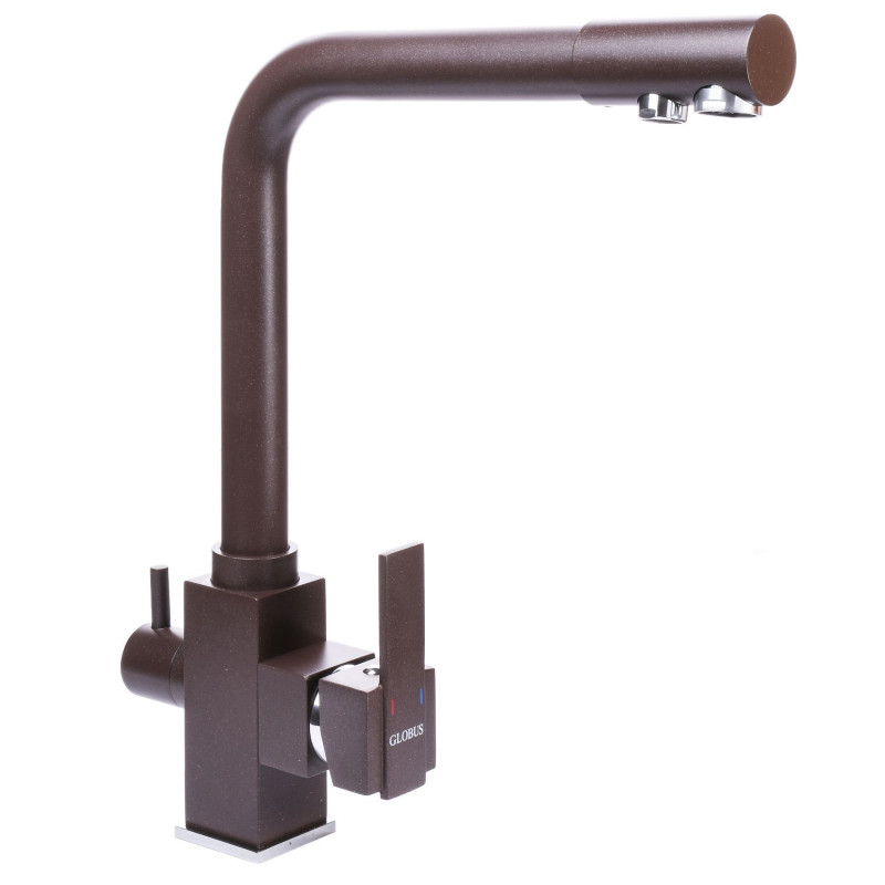 Змішувач для кухні Globus Lux LAZER GLLR-0100-6-MARONE  під осмос