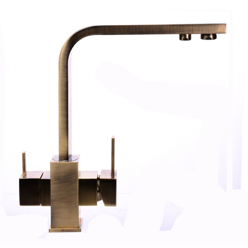 Змішувач для кухні  Globus Lux LAZER GLLR-0111-9-BRONZE під осмос