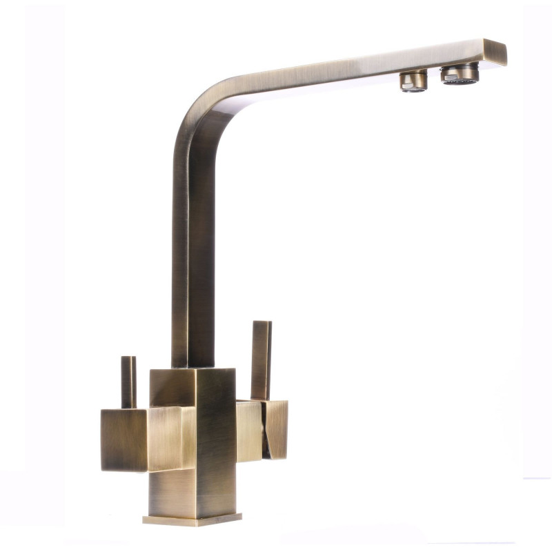 Змішувач для кухні  Globus Lux LAZER GLLR-0111-9-BRONZE під осмос