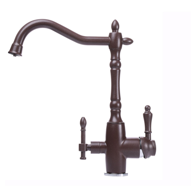 Змішувач для кухні Globus Lux LAZER GLLR-1000-6-MARONE під осмос