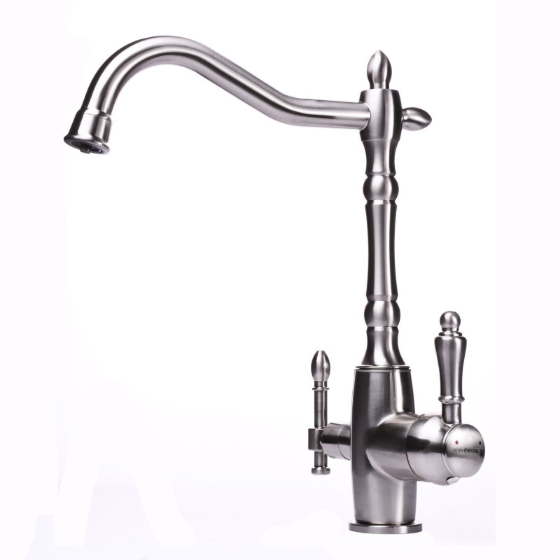 Смеситель для кухни Globus Lux LAZER GLLR-1000-8-STSTEEL под осмос