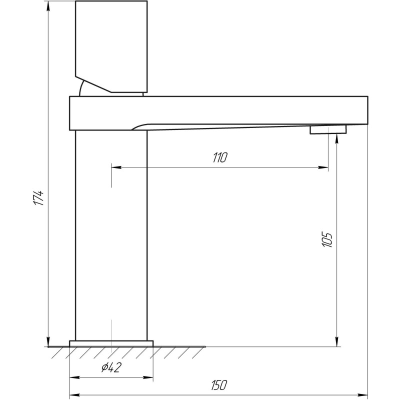 Смеситель для умывальника TOPAZ SARDINIA TS 08201-H30 