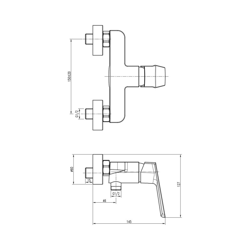 Змішувач для душа TOPAZ LEXI TL 21701-H57-BL 