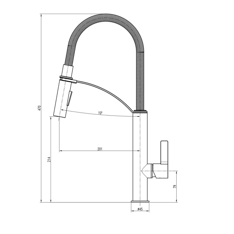 Смеситель для кухни TOPAZ SARDINIA TS 8818-BL 