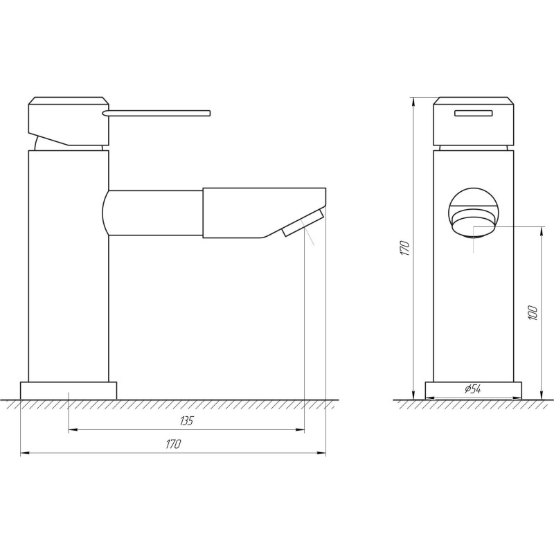 Змішувач для умивальника Globus Lux WIEN SBT2-101N 