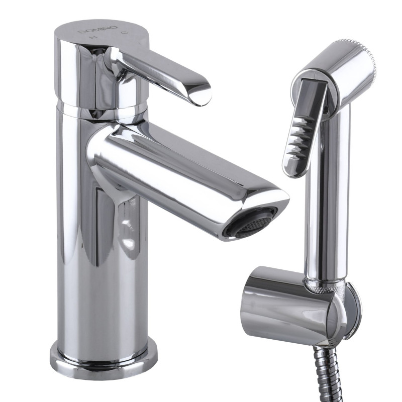 Змішувач для умивальника DOMINO PRESTIGE DPS-222 з гігієнічною лійкою 