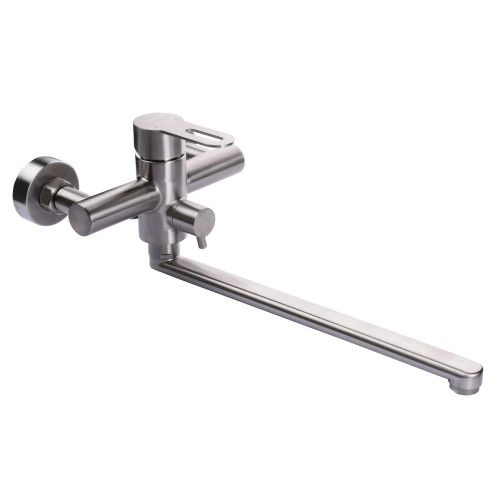 Смеситель для ванны Globus Lux RING SR-208 EURO нержавеющая сталь