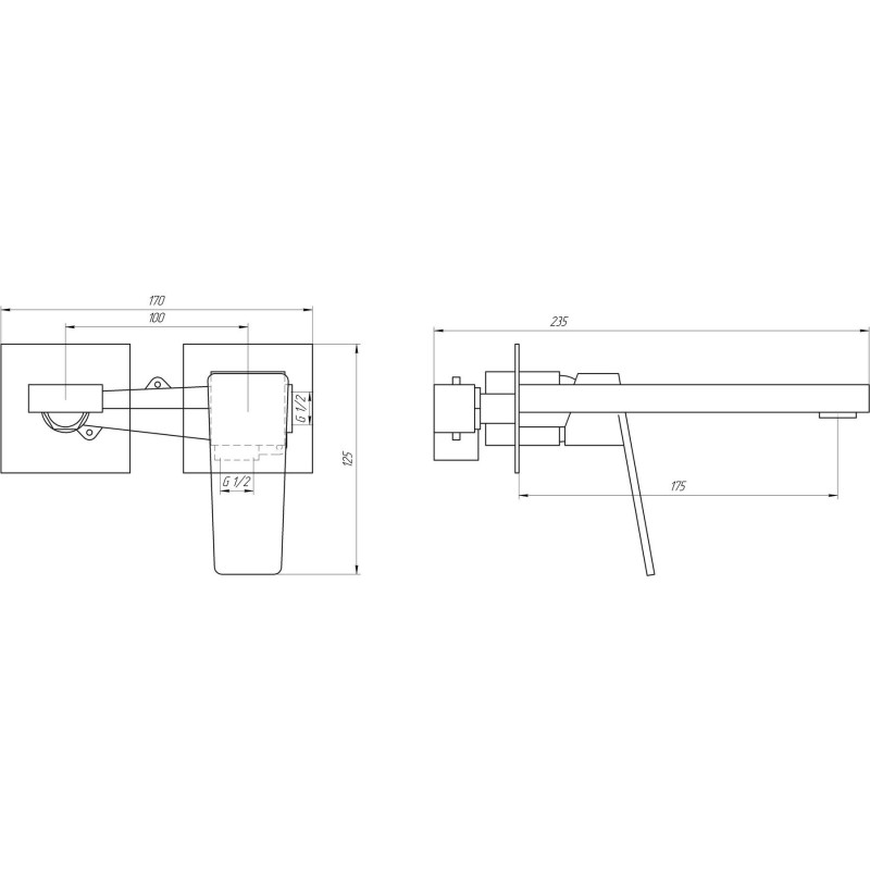 Змішувач для умивальника TOPAZ LEXI TL 21235-H57A 