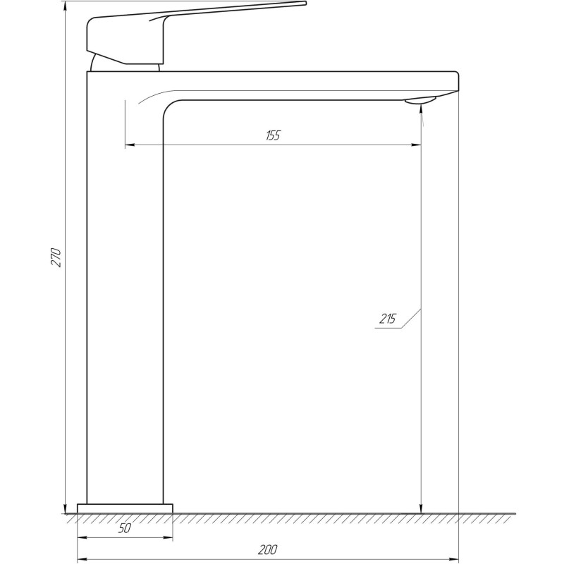 Смеситель для умывальника TOPAZ ODISS TO 18203-H52 