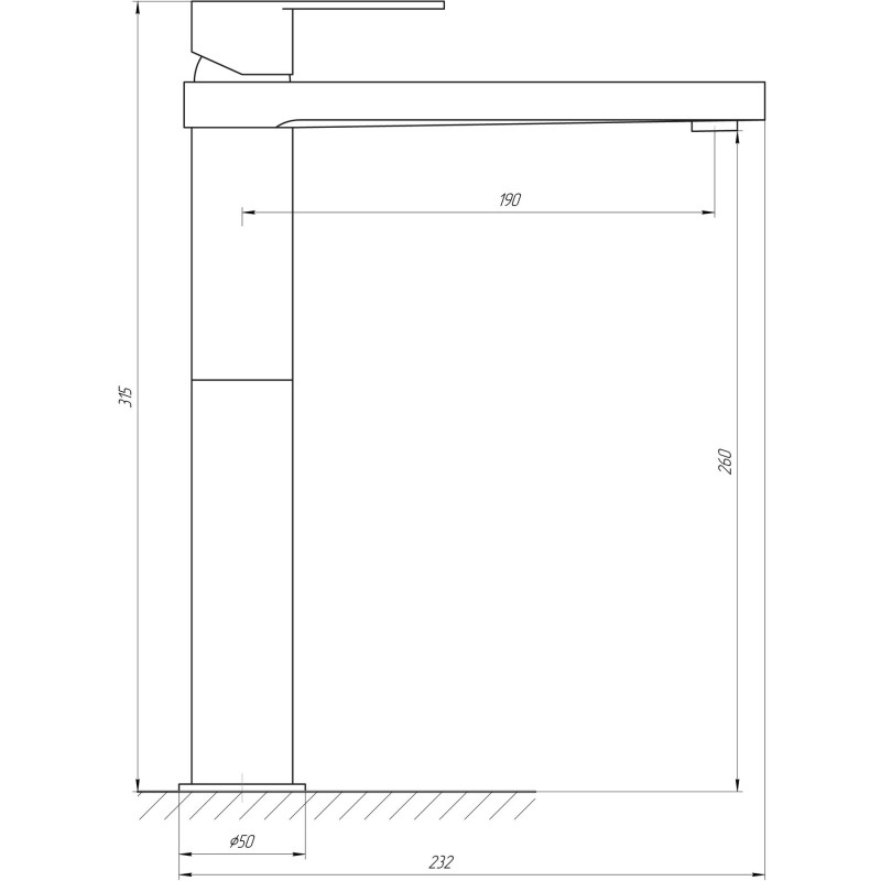 Змішувач для умивальника TOPAZ SARDINIA TS 08223-H20-BB 