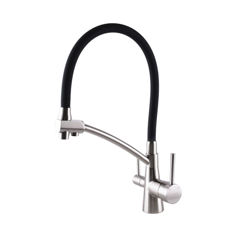 Смеситель для кухни Globus Lux LAZER GLLR-0700-8-STSTEEL под осмос