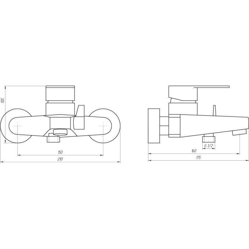 Змішувач для ванни Globus Lux MAIN SM-102N 