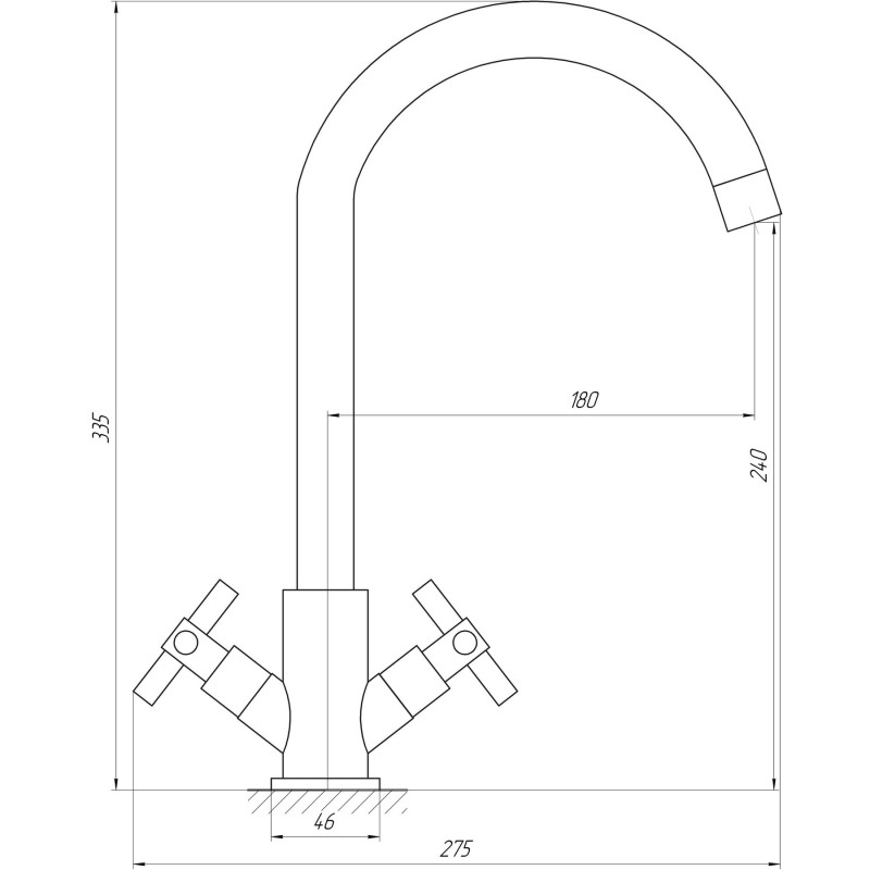 Смеситель для кухни Globus Lux DUKAT SD4-203 