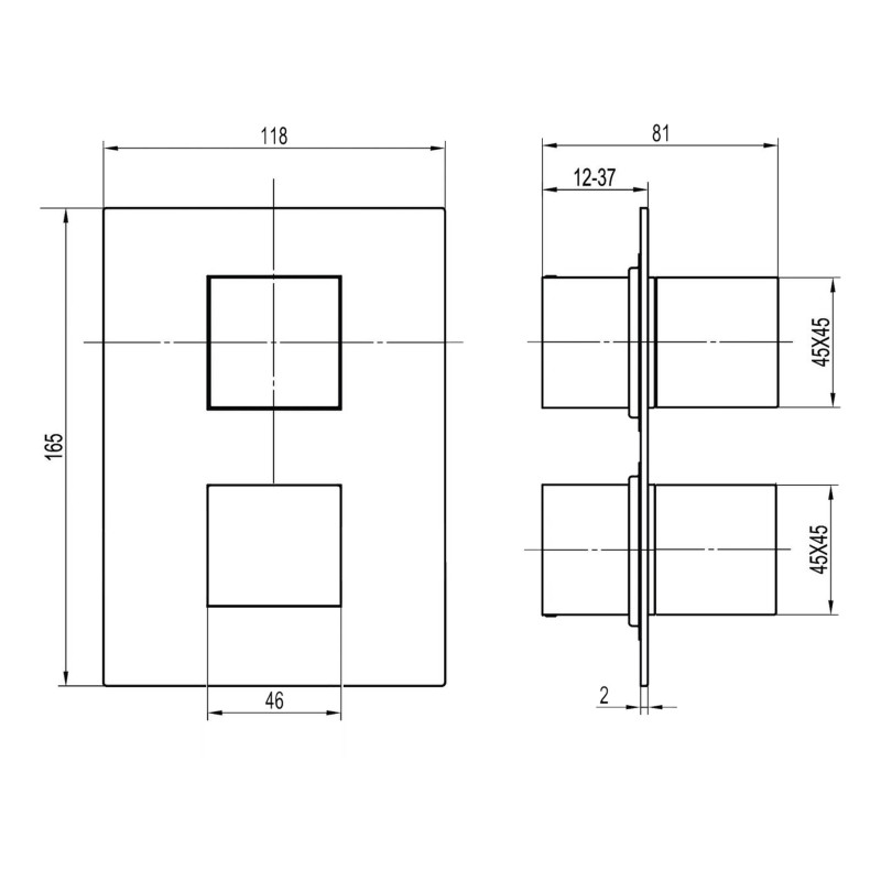 Душова система TOPAZ ODISS TO 08117-L03-BL-TT вбудована 