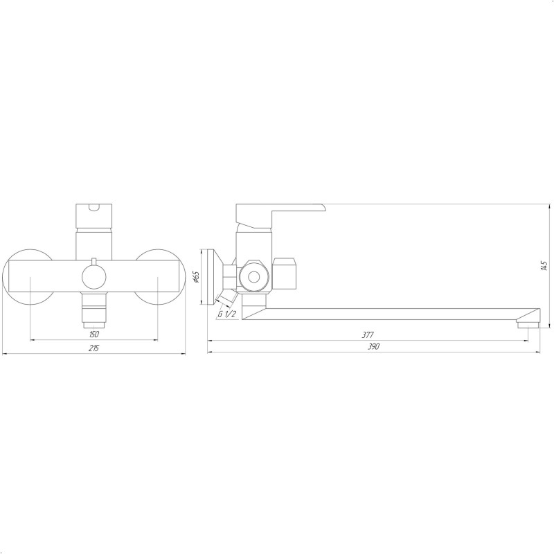 Змішувач для ванни DOMINO PRESTIGE DPS-208 