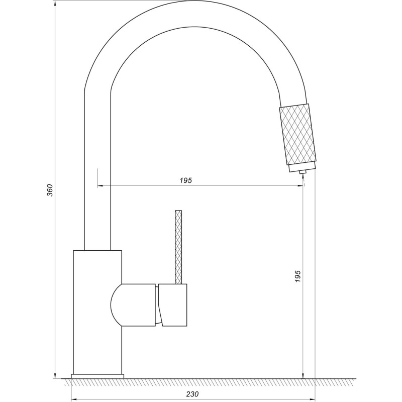 Смеситель для кухни TOPAZ CORSICA TC-8801-H39-PVD под осмос