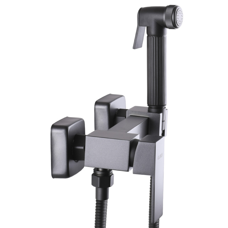 Смеситель гигиенический Globus Lux Niagara GLN-5-106MIX-Graphite 