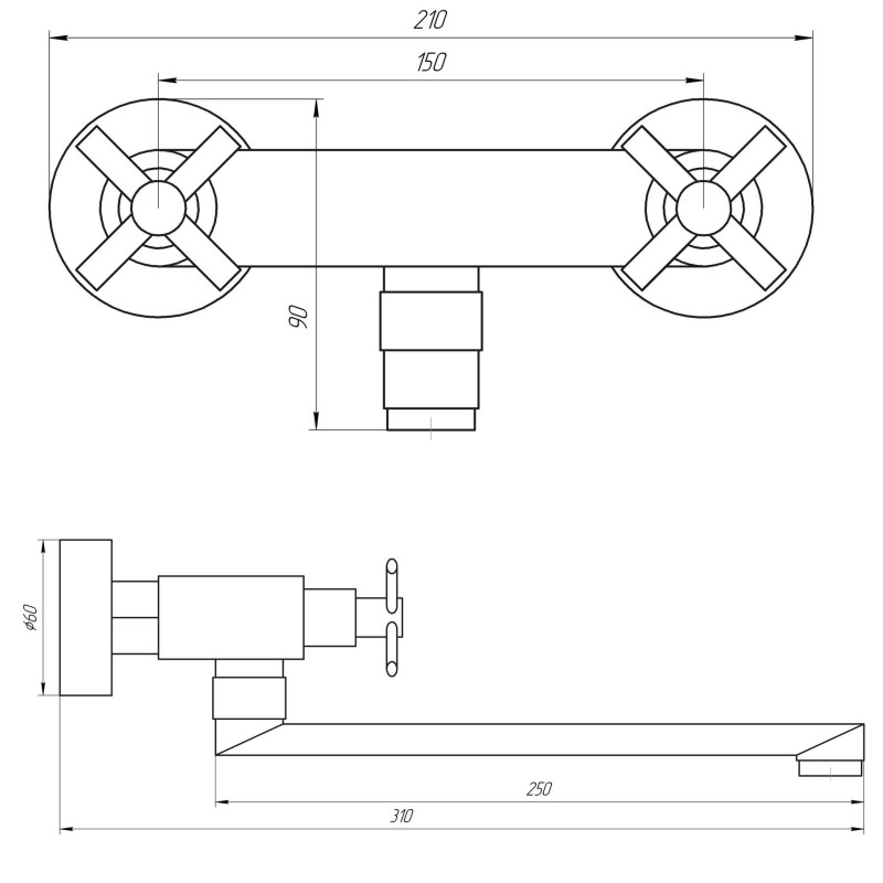 Смеситель для кухни Globus Lux DUKAT SD4-104 