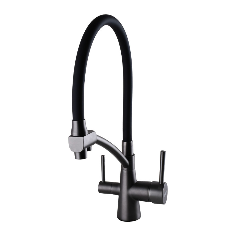 Смеситель для кухни Globus Lux LAZER GLLR-0700-11-GRAPHITE под осмос