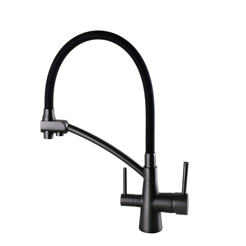 Смеситель для кухни Globus Lux LAZER GLLR-0700-11-GRAPHITE под осмос