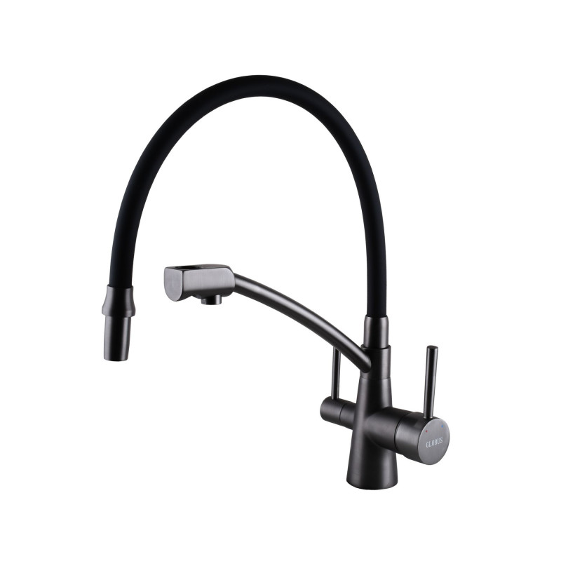 Смеситель для кухни Globus Lux LAZER GLLR-0700-11-GRAPHITE под осмос