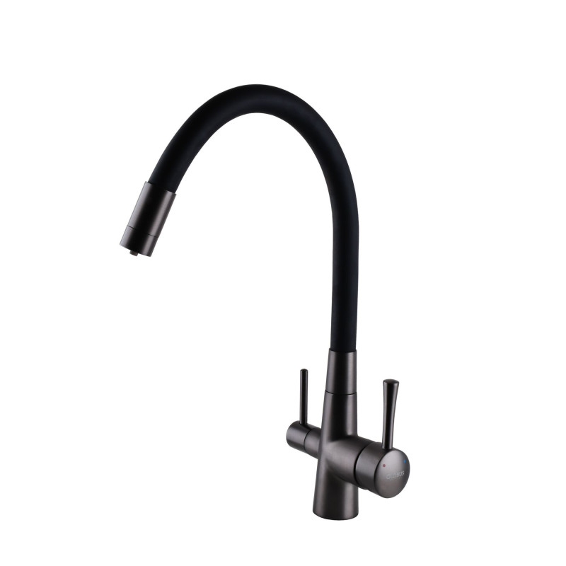 Смеситель для кухни Globus Lux LAZER GLLR-0903-11-GRAPHITE под осмос 