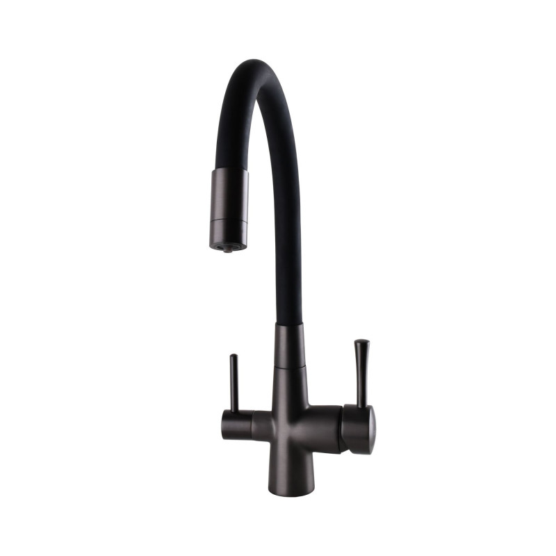 Смеситель для кухни Globus Lux LAZER GLLR-0903-11-GRAPHITE под осмос 