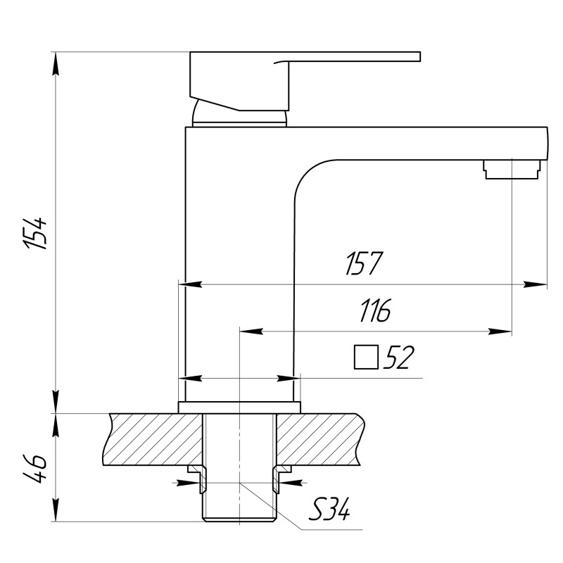 Смеситель для умывальника Globus Lux Milano GLM-0401 