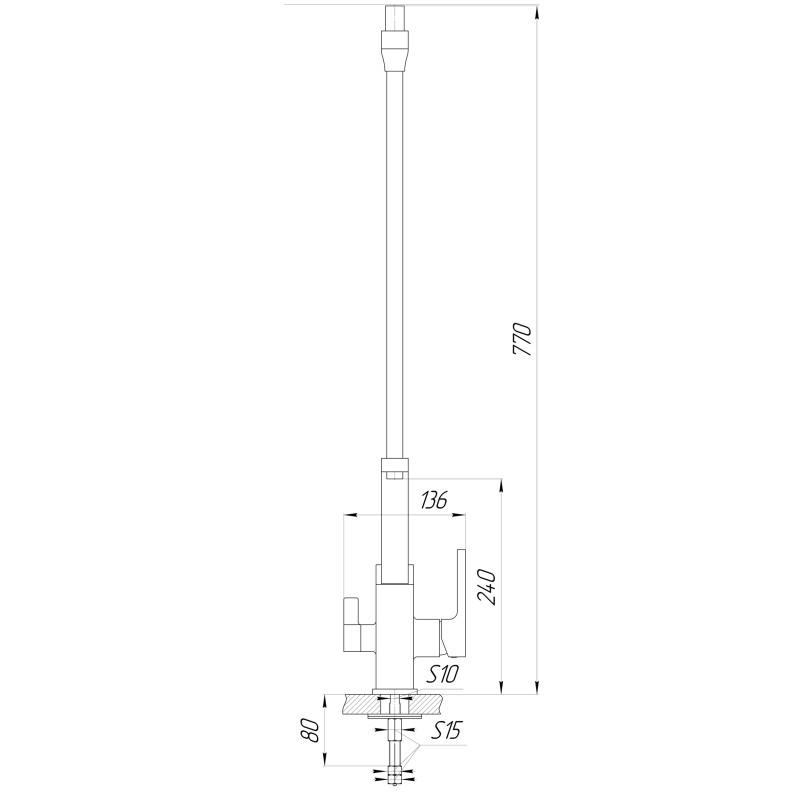 Смеситель для кухни Globus Lux LAZER GLLR-0900-00-01 под осмос