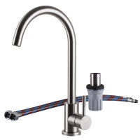 Змішувач для кухні EcoMIX ALPEN AISI-203S 