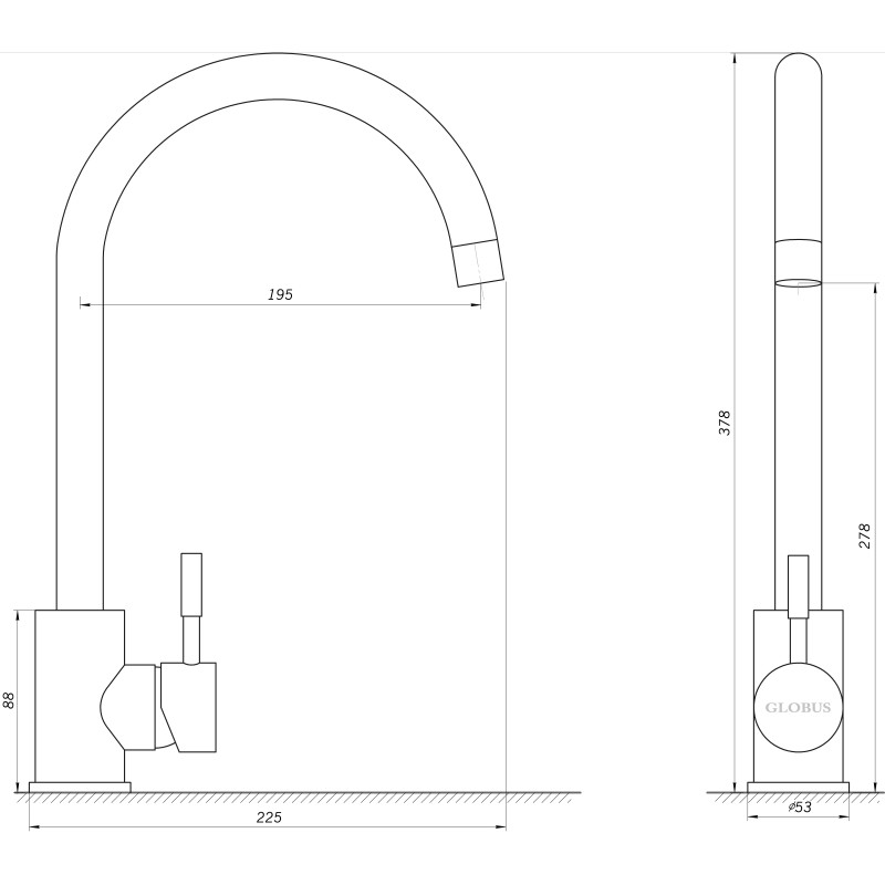 Смеситель для кухни EcoMIX ALPEN AISI-203S