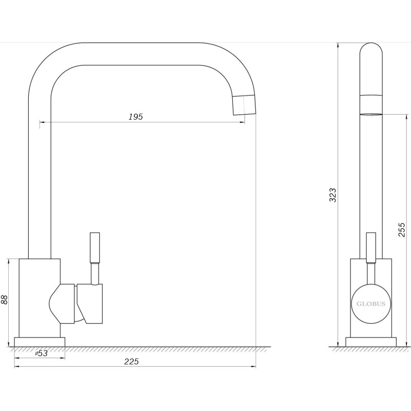 Змішувач для кухні EcoMIX ALPEN AISI-203L-WH 