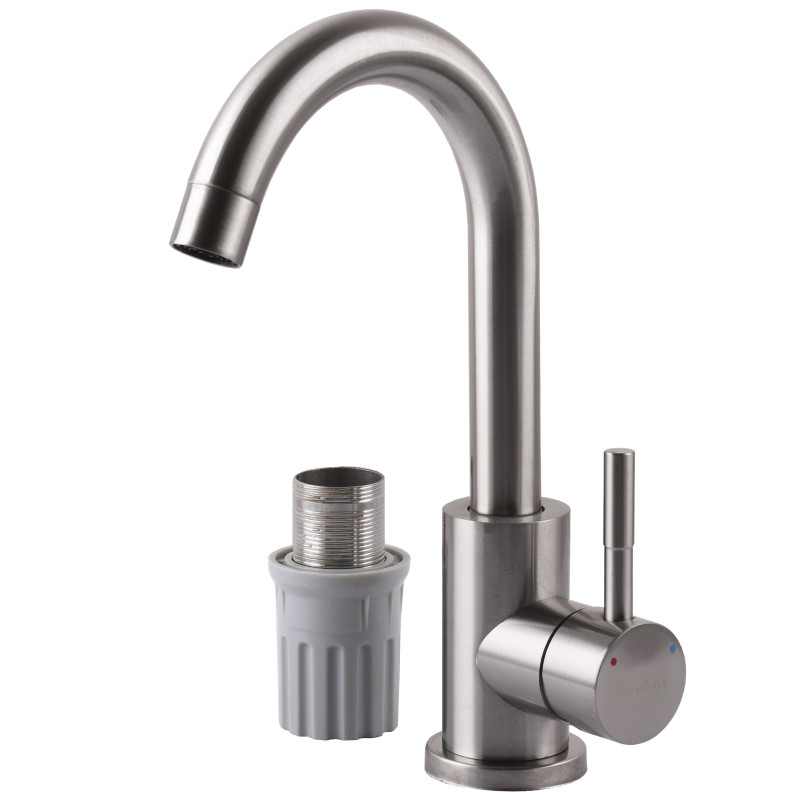 Смеситель для кухни EcoMIX AISI-101S-WH 