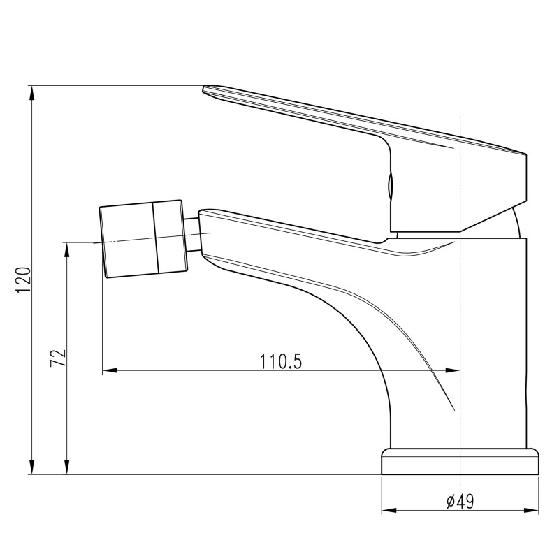 Змішувач для біде TOPAZ CAPRI TCA-15601-H43 