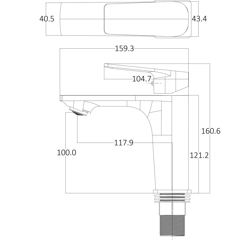 Змішувач для умивальника Globus Lux BONN GLB-0401 