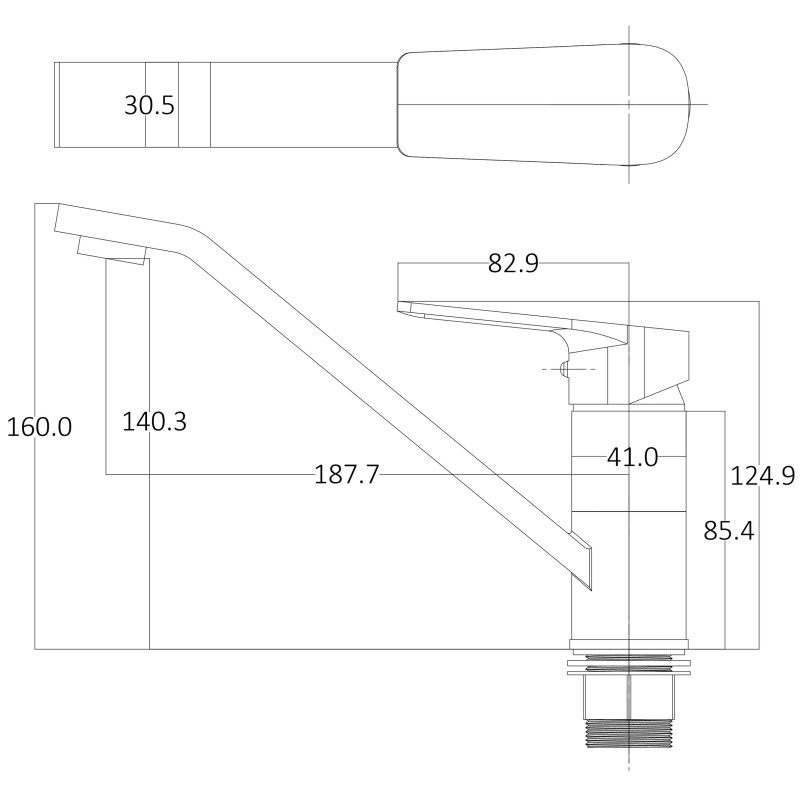 Смеситель для кухни Globus Lux BONN GLB-0203Q 