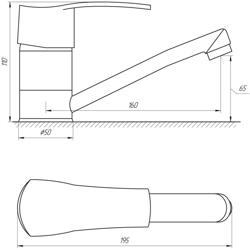 Змішувач для умивальника Globus Lux QUEENSLAND GLQU-103M 