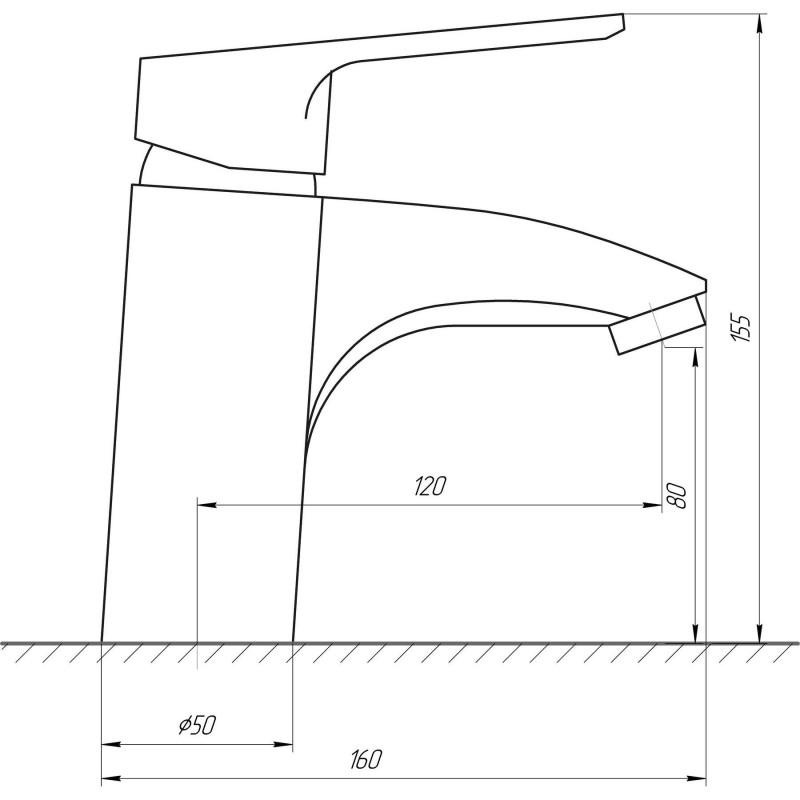 Змішувач для умивальника Globus Lux SEVA GLSV-0101 