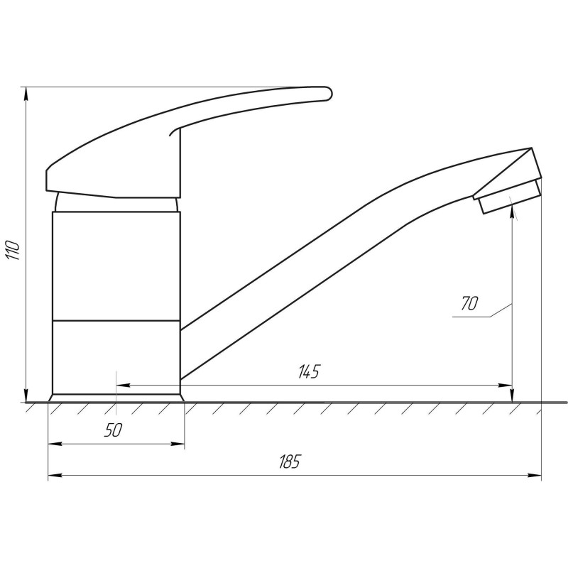 Змішувач для умивальника Globus Lux Caprice GLCA-0203М 