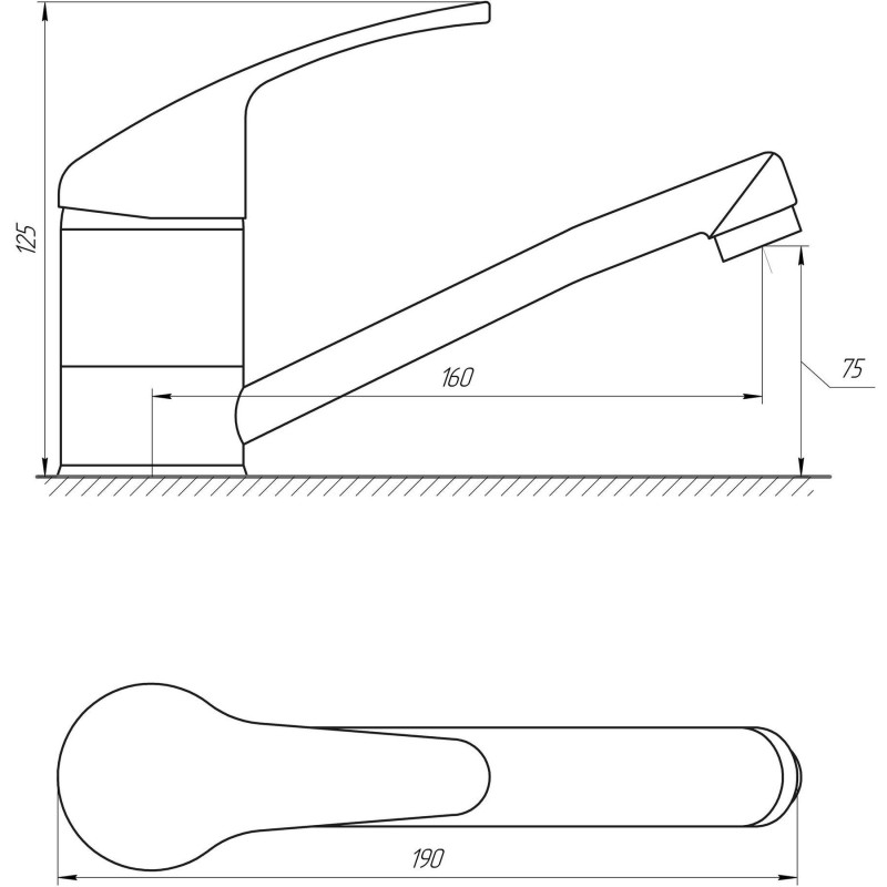Смеситель для умывальника Globus Lux Solly GLSO-0103M 